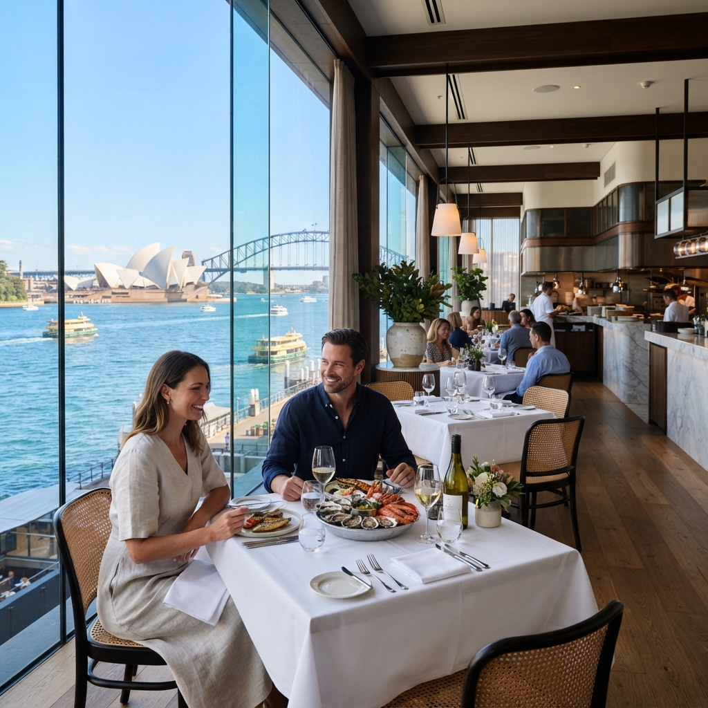 Harbour seafood served in a bright dining room