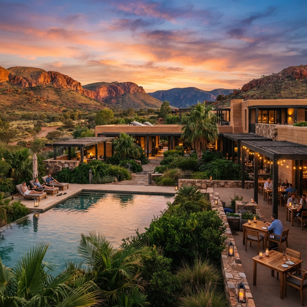 Golden Outback Resort in a warm Western Australian landscape