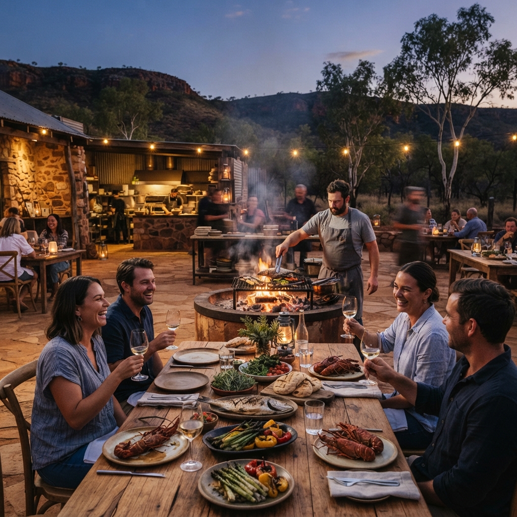 Open-fire outback grill